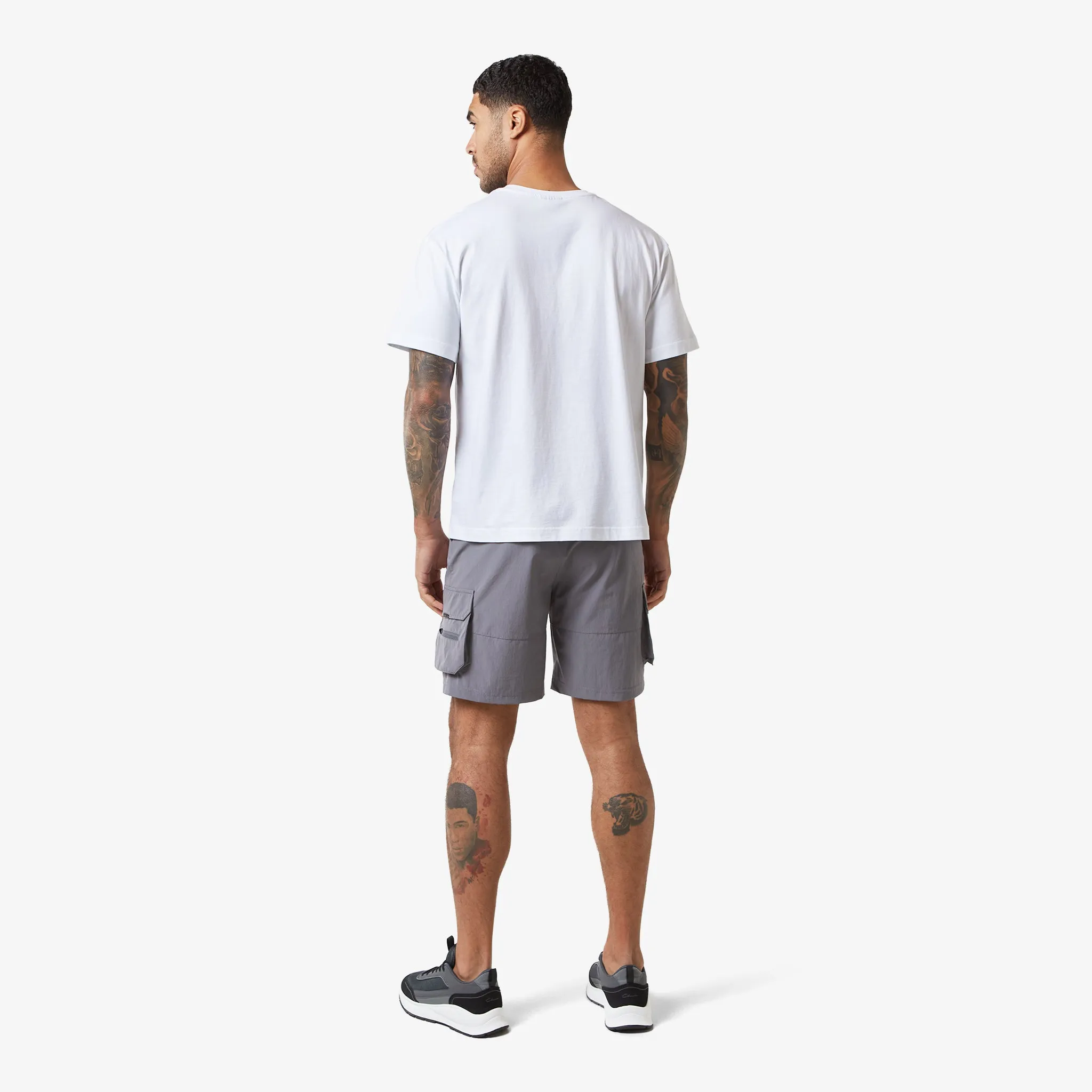 Tech Stretch Poly Cargo Short | Charcoal