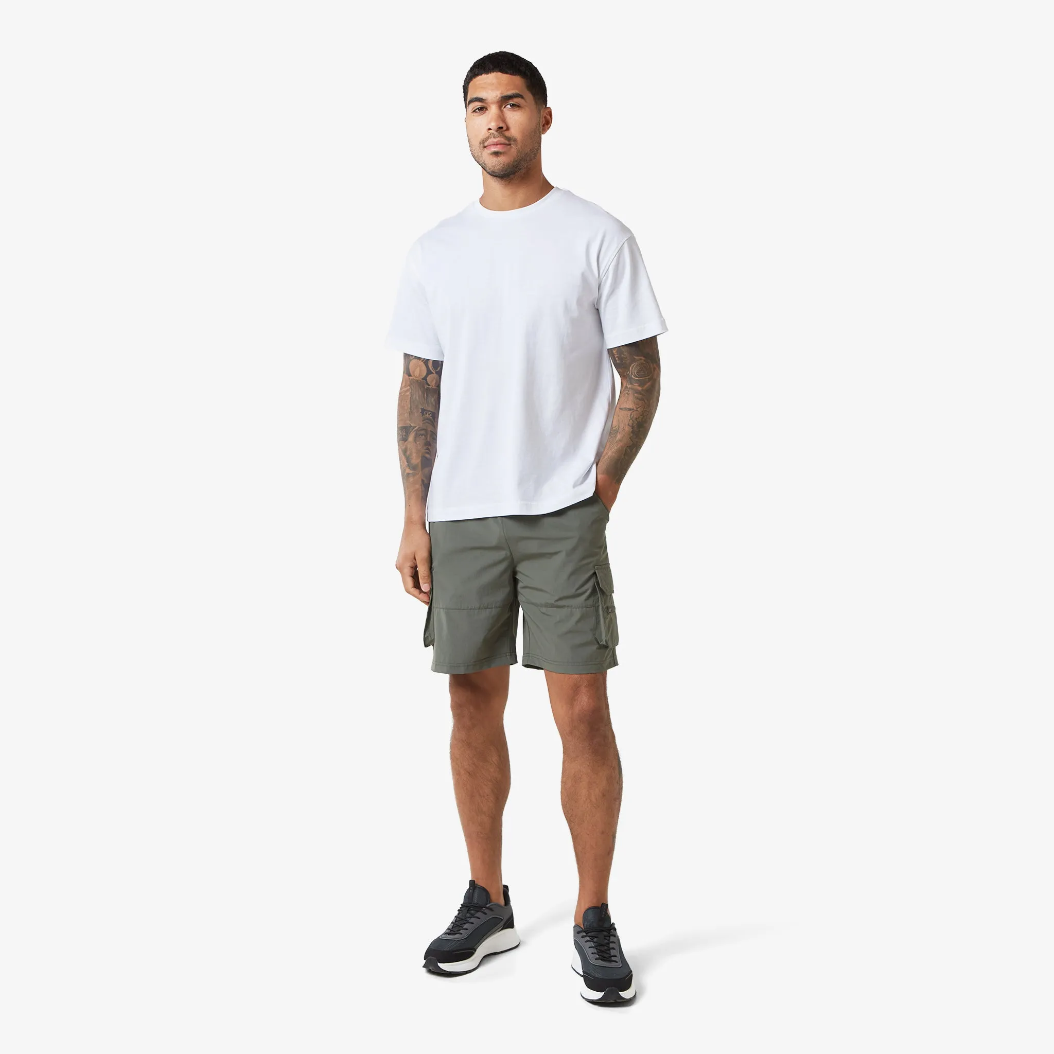 Tech Stretch Poly Cargo Short | Khaki