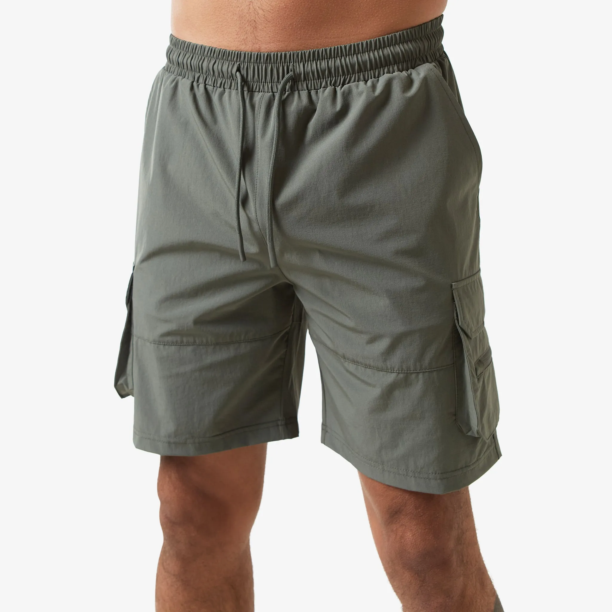 Tech Stretch Poly Cargo Short | Khaki