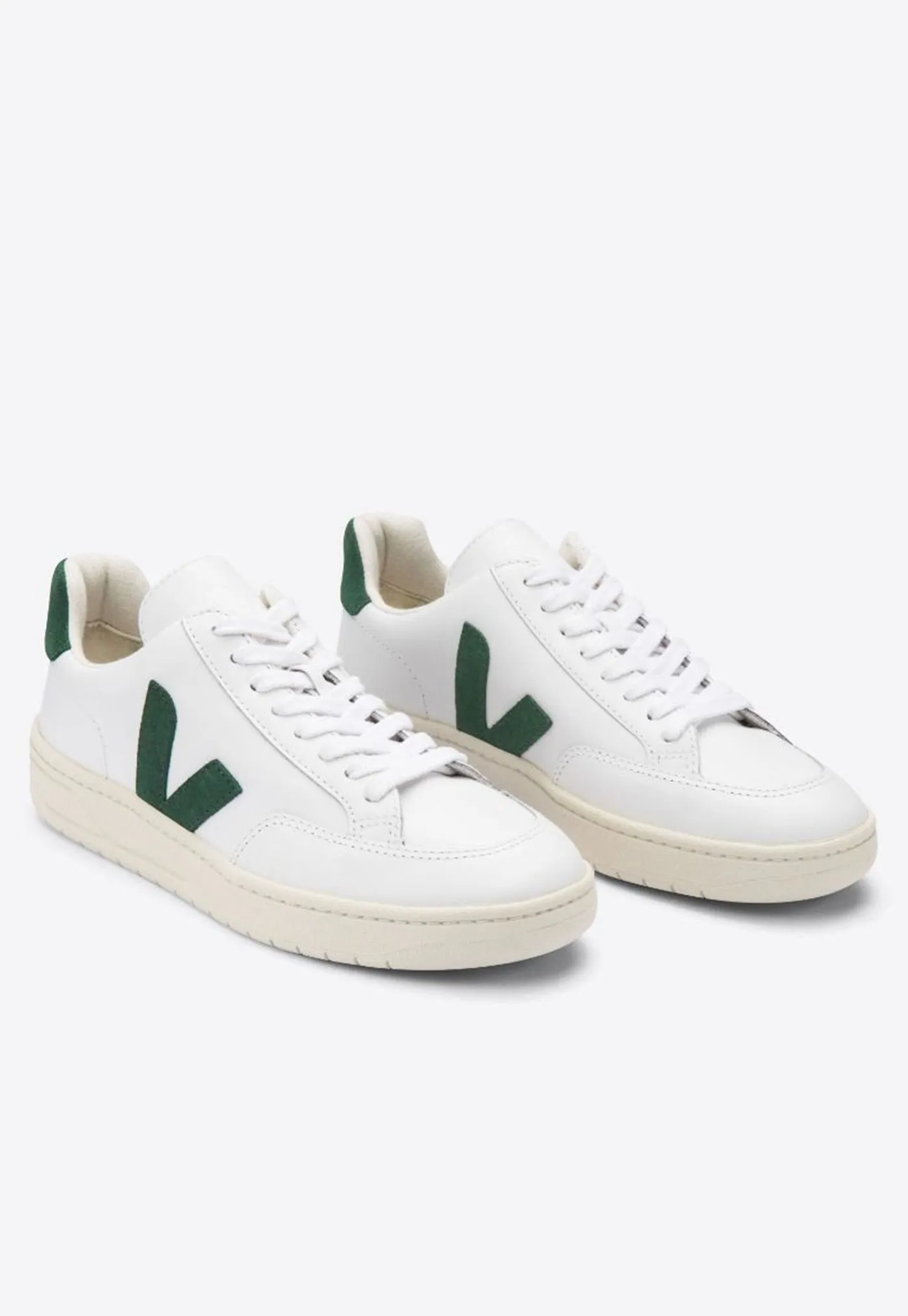 V-12 Leather - Extra White/Cyprus