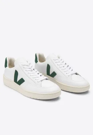V-12 Leather - Extra White/Cyprus