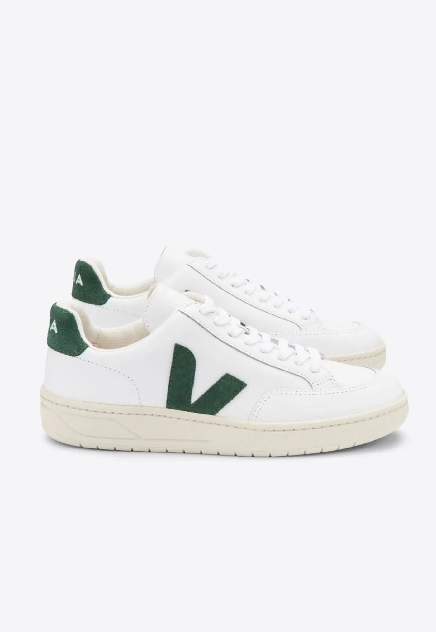 V-12 Leather - Extra White/Cyprus