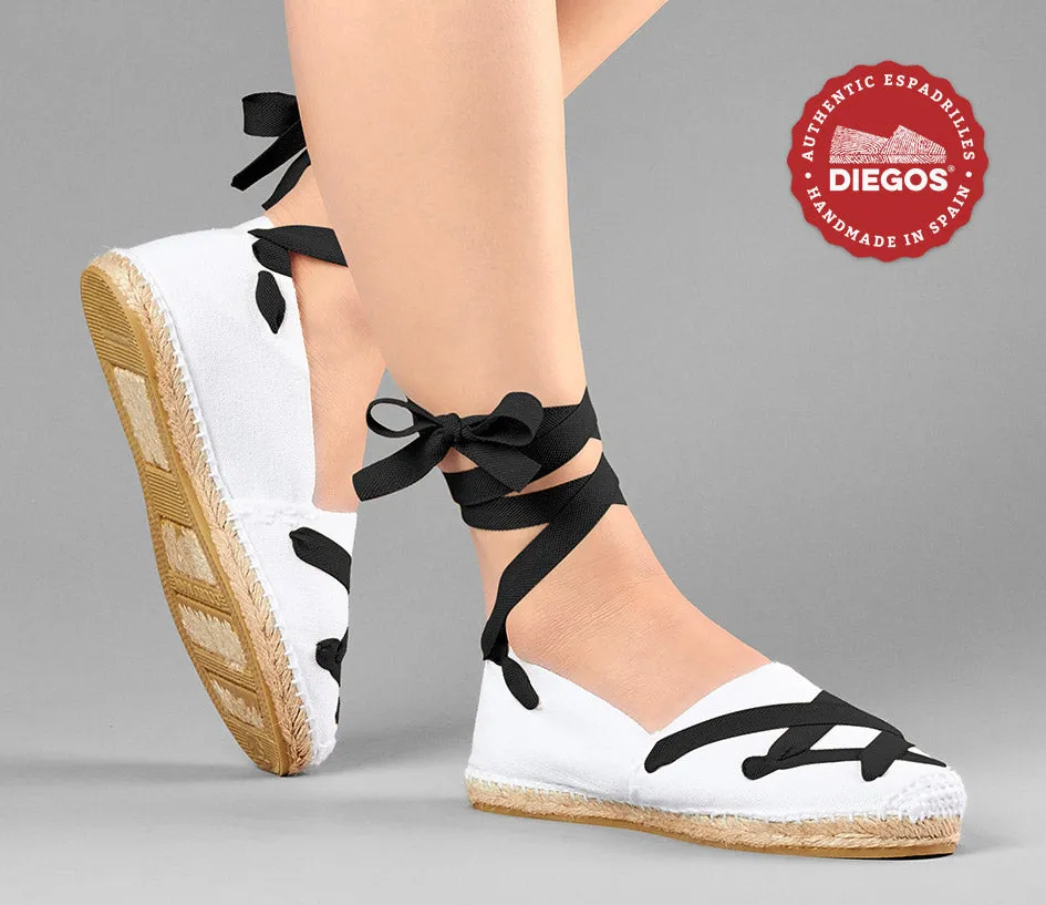 White classic laces espadrilles