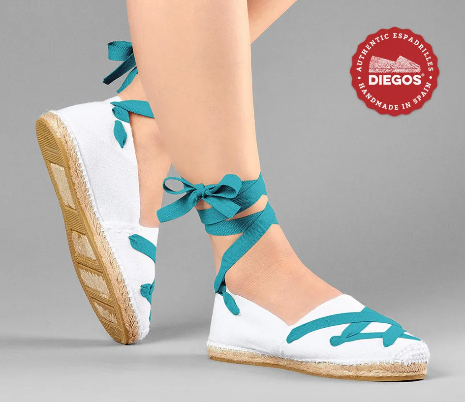 White classic laces espadrilles