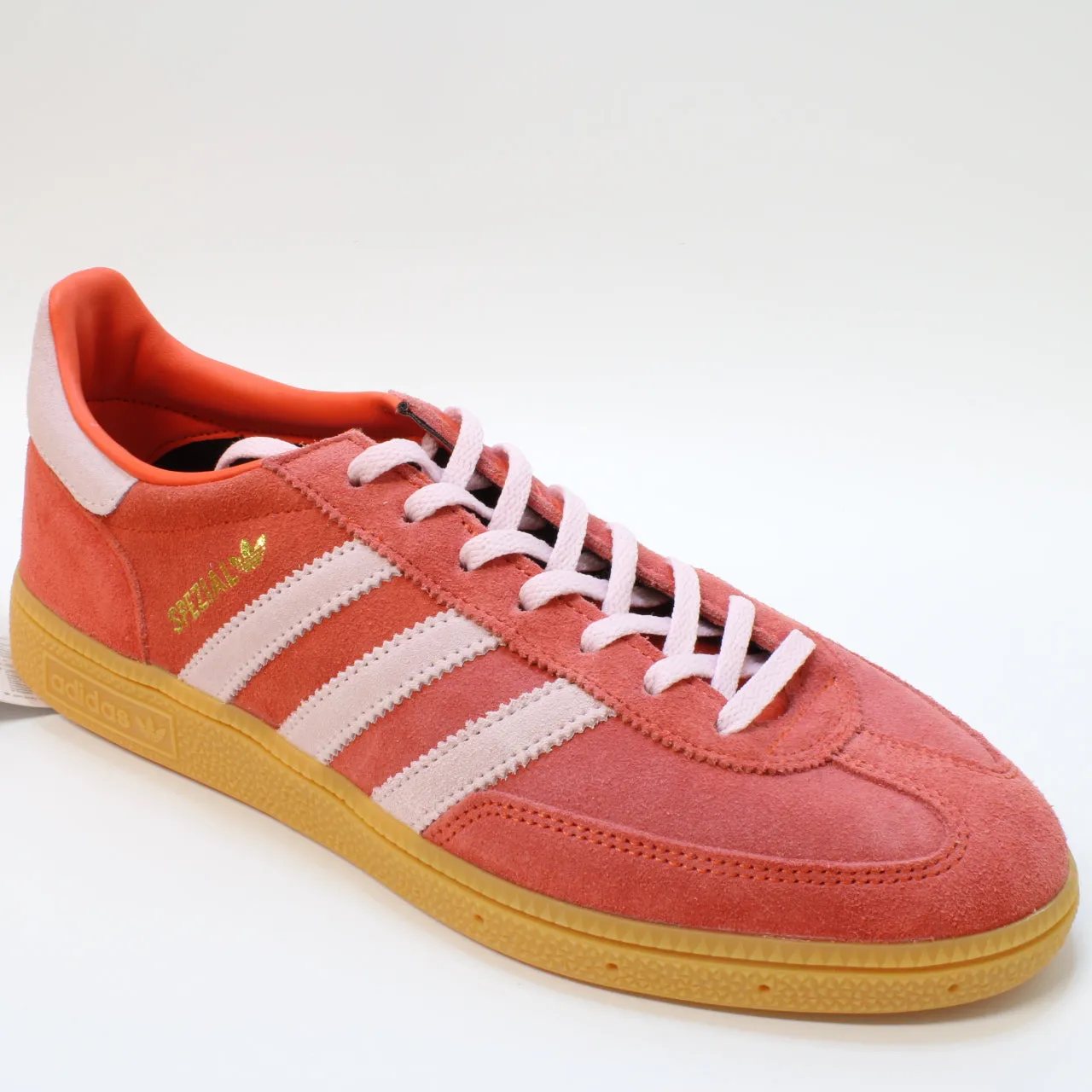 Womens Adidas Handball Spezial Bright Red Clear Pink Gum Uk Size 8.5
