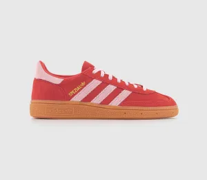 Womens Adidas Handball Spezial Bright Red Clear Pink Gum Uk Size 8.5