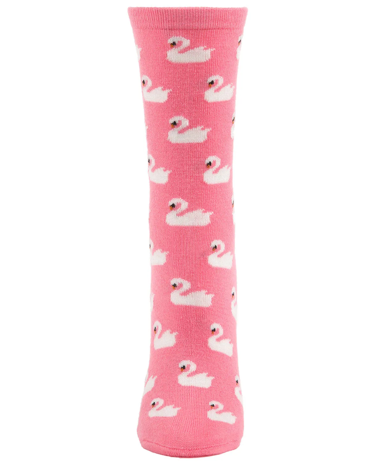 Women's Soft White Swan Cashmere Blend Crew Socks