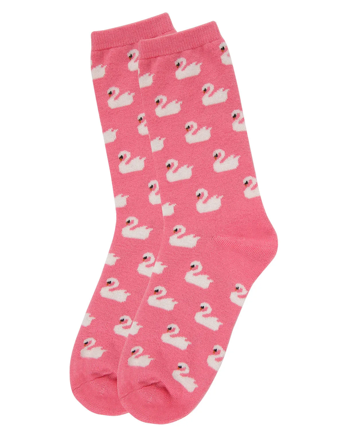 Women's Soft White Swan Cashmere Blend Crew Socks