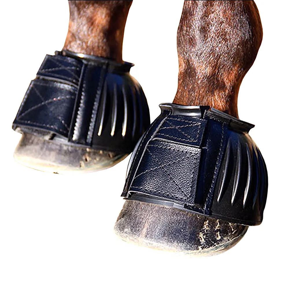 X Large Professional Choice Easy On Rubber Horse Bell Boots Black
