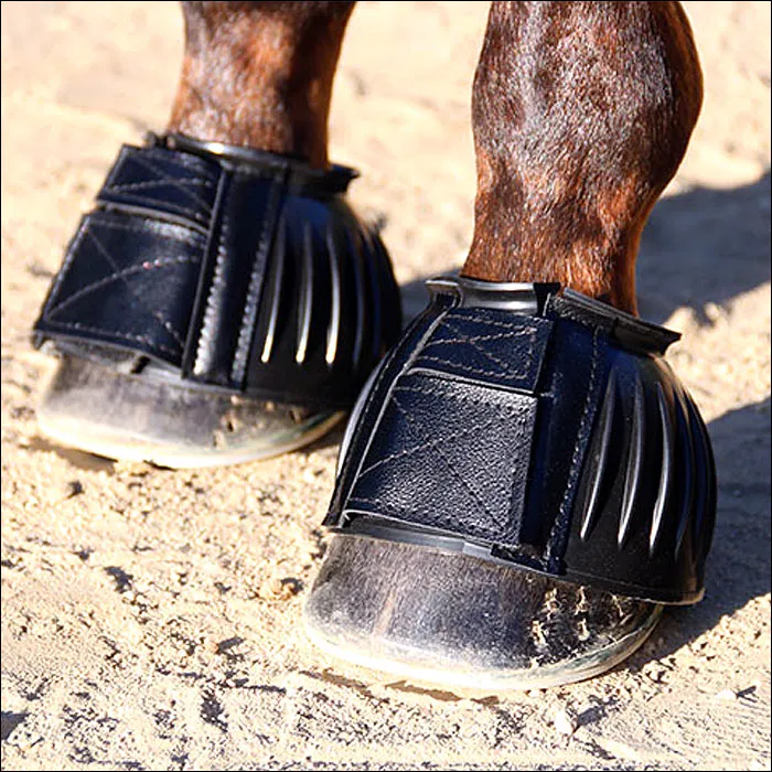 X Large Professional Choice Easy On Rubber Horse Bell Boots Black
